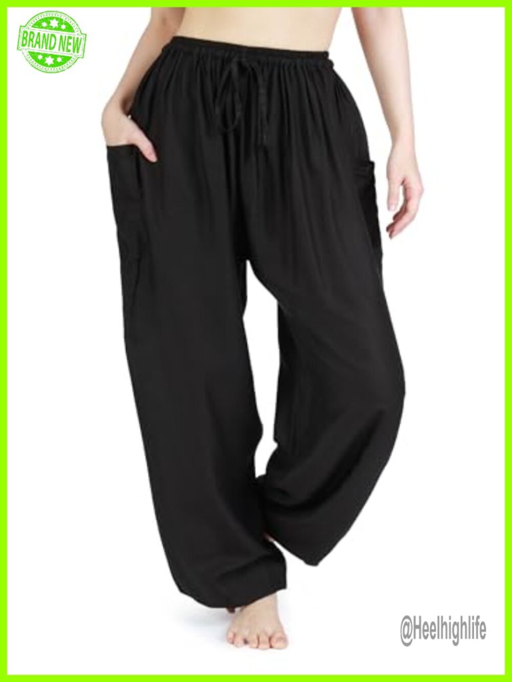 Harem Pants with Pockets - High Waisted Hippie Yoga Pants